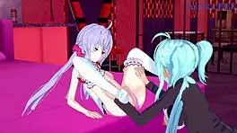 I watch chris yukine and others in intense lesbian futanari sex