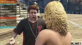 Playing GTA V with nude mod in story mode 😎