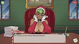 i can't believe this claus secret surprise xmas hentai game with naughty elf and sexy santa wife, it's so hot!