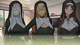 Watch Summer Clover get fired for that huge cock in harem hentai!