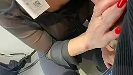 i asked the store clerk to give me a blowjob in the fitting room amateur, feeling so naughty