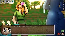 merchant getting fucked by that huge futanari cock in hornycraft