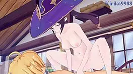 Mona And Kirara And Aether Intense Sex - Genshin Impact Hentai