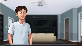 Watching Sexy Jamie Bathe In Summertime Saga 4