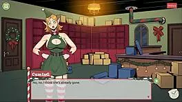 claus secret xmas hentai game ep 3 mrs santa teases with underskirt anal plug in 3d 😈