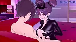 Bay and Quency escape queen in intense hentai sex