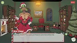 claus secret xmas hentai game ep 3 mrs santa teases with underskirt anal plug in 3d 😈