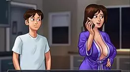 Watching Sexy Jamie Bathe In Summertime Saga 4