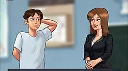 Watching Sexy Jamie Bathe In Summertime Saga 4