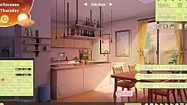 Hey, summer clover catches her boss masturbating to that giant cock in harem hentai game ep 4