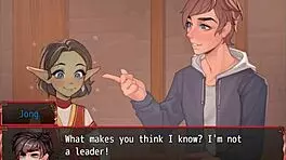 Harem game episode with goblin princess kiss