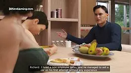 Stepmom Eases My Tension with Hot Blowjob and Handjob in 3D Anime Cheating Scene