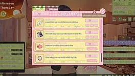 Hey, summer clover catches her boss masturbating to that giant cock in harem hentai game ep 4