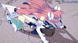 garie and maria in symphogear hentai cartoon