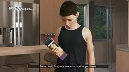 Stepmom Eases My Tension with Hot Blowjob and Handjob in 3D Anime Cheating Scene