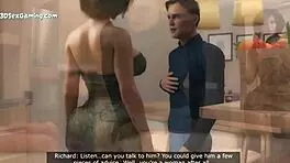 Stepmom Eases My Tension with Hot Blowjob and Handjob in 3D Anime Cheating Scene