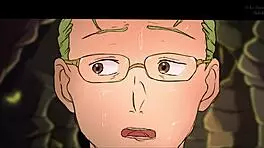 frieren stuck in chest and heiter fucks her ass in hentai parody 😜