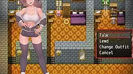 Redhead MILF Blocks Him with Giant Tits in Harem Game Ep 14