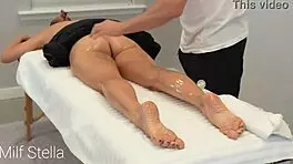 Redhead Milf with Huge Tits Oiled for Hot Massage