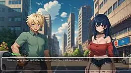 horny girlfriend rips his shirt off in the romance game