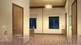 summer clover harem hentai game ep 8 caught half naked with huge boner