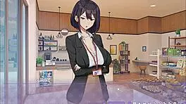 summer clover's sexy boss offers a quickie in the harem game if you're horny