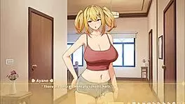 summer clover's sexy boss offers a quickie in the harem game if you're horny