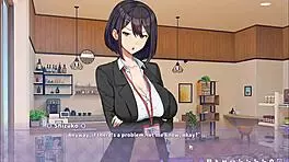 summer clover's sexy boss offers a quickie in the harem game if you're horny