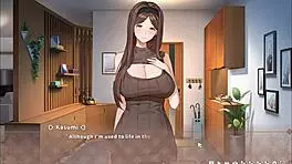 summer clover's sexy boss offers a quickie in the harem game if you're horny
