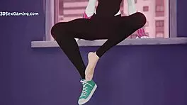 Spidey sex with Gwen Stacy and Miles in doggystyle creampie outdoor 3D anime 😏