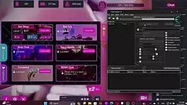 Curvy teen with huge tits plays sex doll simulator nude. Intense game action.