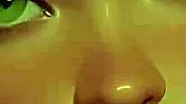 Redhead stepsister intensely sucks big black cock at club pov.