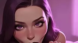 क्यूट गोथिक गर्ल बीबीसी कम को माउथ में चाहती है पीओवी