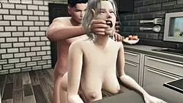 Michael couldn't hold back and slammed into a mature old woman with dirty talk