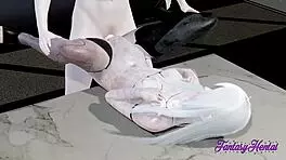 A2 Receives Intense Multicreampie in Nier Automata