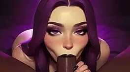 क्यूट गोथिक गर्ल बीबीसी कम को माउथ में चाहती है पीओवी