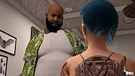 एमो गर्ल बीबीसी स्टेपडैड को सेड्यूस करती है