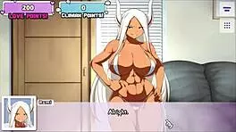 Cute rumi in hentai game sucks huge monster cock bunny outfit.