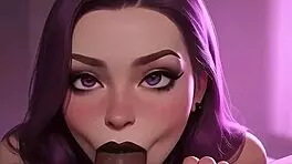 क्यूट गोथिक गर्ल बीबीसी कम को माउथ में चाहती है पीओवी