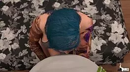 एमो गर्ल बीबीसी स्टेपडैड को सेड्यूस करती है