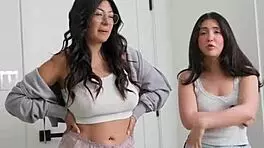 Petite Step Sister's Sext Tape with Big Titty BFF Jane Wilde and Cami Strella