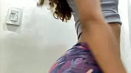 Cute Girl Teases by Lifting Her Tight Skirt