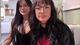 Goth girlfriends fuck horny stepbrother!