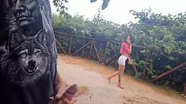 just jerked off for a chick passing by in public