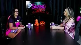 Raphaela Savanah in Sheer Red Halloween Fetish