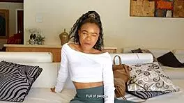 Innocent 18yo African cutie gets drilled by a hung agent at bikini casting