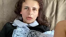 shy babe takes huge cock in narrow ass