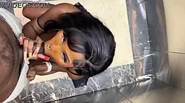 Watch her give a blowjob in the elevator!