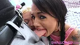 Naughty Nymphos Holly Hendrix and Kenzie Reeves Swap Cum in Wild Group