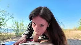 Visiting Public Beach for Oral Fun Before Swimming